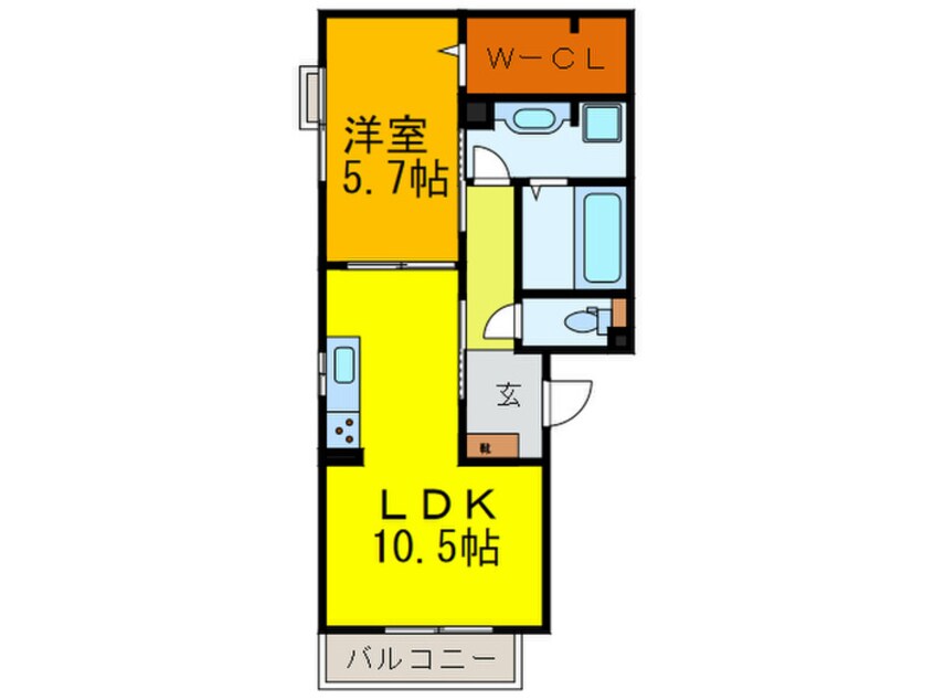 間取図 ボヌ－ル南久宝寺