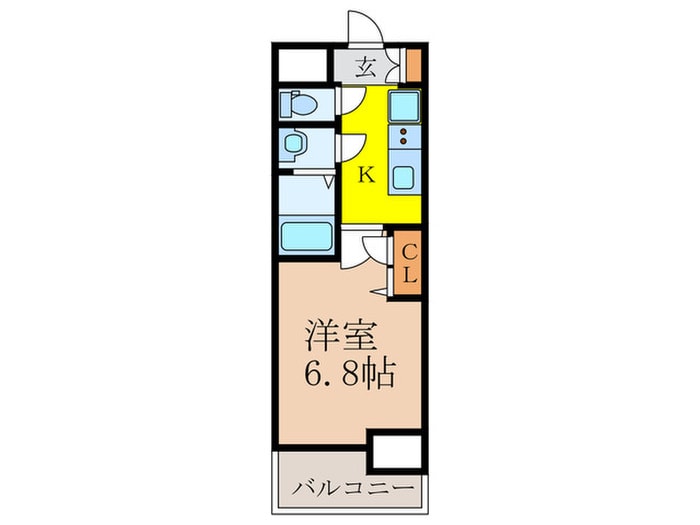 間取り図 ﾌﾟﾚｻﾝｽOSAKA西中島ﾘｴｿﾞﾝ(702)