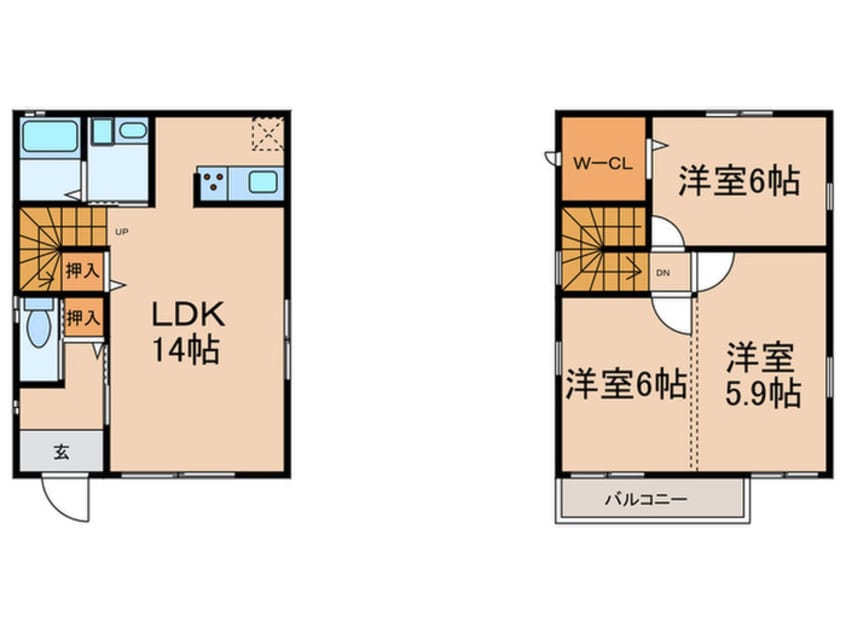 間取図 大塚様戸建貸家Ⅱ