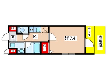 間取図 仮)ベラジオ雅び京都円町Ⅱ(101)