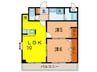 ヒルサイドビラ 2LDKの間取り