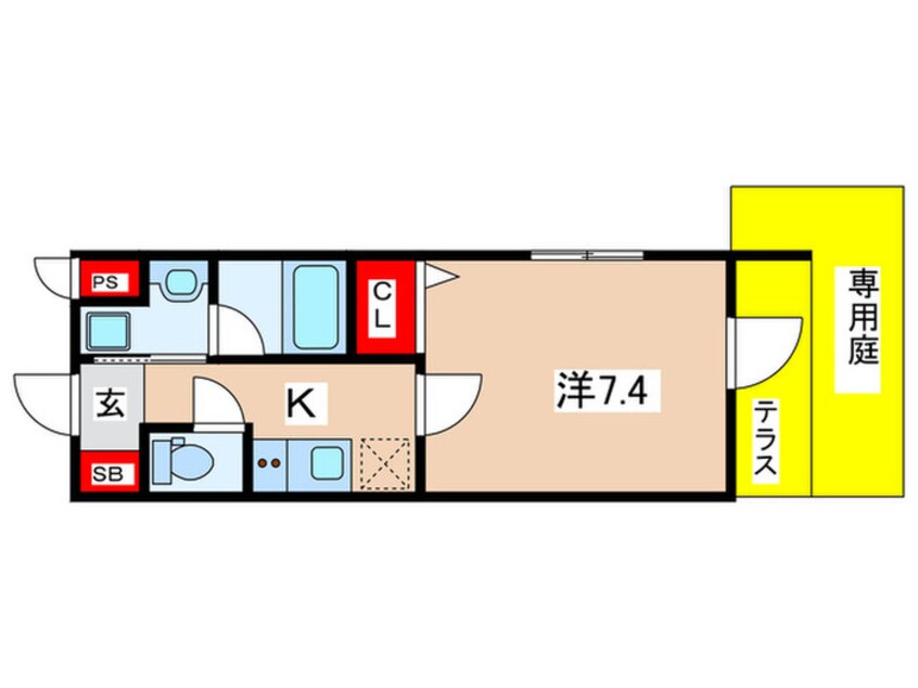 間取図 仮)ベラジオ雅び京都円町Ⅱ(102)