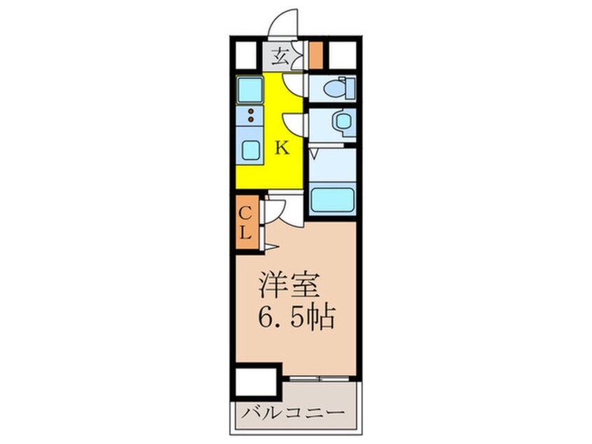 間取図 ﾌﾟﾚｻﾝｽOSAKA西中島ﾘｴｿﾞﾝ(707)