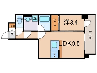 間取図 ﾚｵﾝｺﾝﾌｫｰﾄ西大路御池（103）