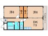 アビタコアⅠ 2DKの間取り