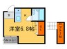 コート銀閣寺 1Kの間取り
