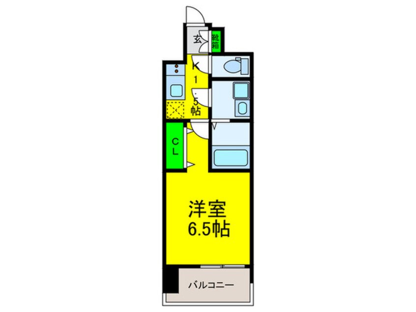 間取図 ﾌｧｰｽﾄﾌｨｵｰﾚ難波ｸﾚｼｱ(1003)