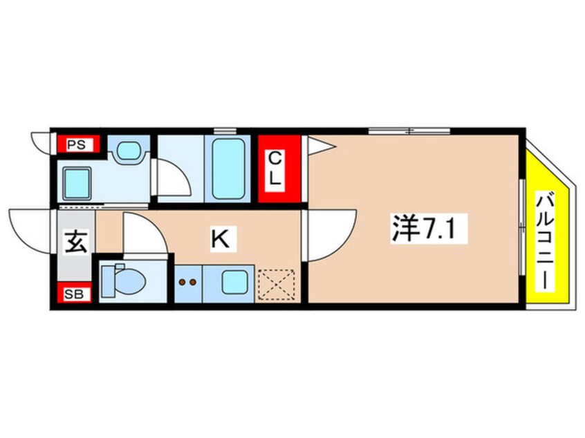 間取図 仮)ベラジオ雅び京都円町Ⅱ(501)