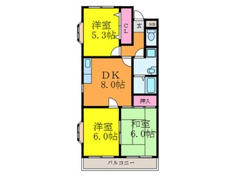 間取図 ハピネスハイツ