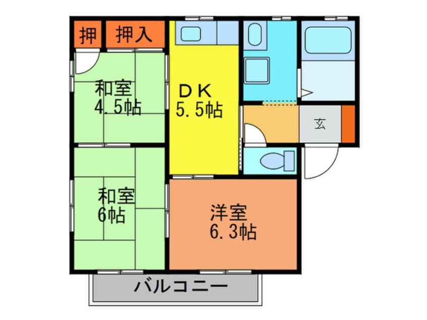 間取図 モアナパレスＡ棟