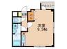 リアルテ湊川公園 1Rの間取り