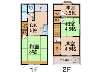 間取図 矢田貸家