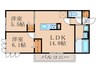 ルーセント伏見稲荷 2LDKの間取り