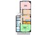 K s Court 甲東園 2DKの間取り