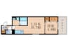 D-ROOM丹波橋 1LDKの間取り