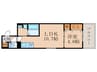 D-ROOM丹波橋 1LDKの間取り