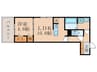 D-ROOM丹波橋 1LDKの間取り