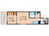 D-ROOM丹波橋 1LDKの間取り
