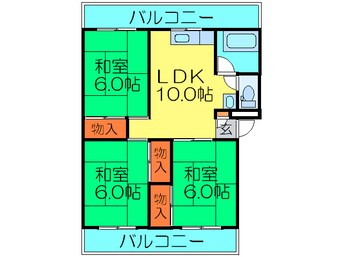 間取図 さつき丘コ－ポ