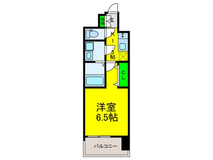間取り図 ﾌｧｰｽﾄﾌｨｵｰﾚ難波ｸﾚｼｱ(1105)