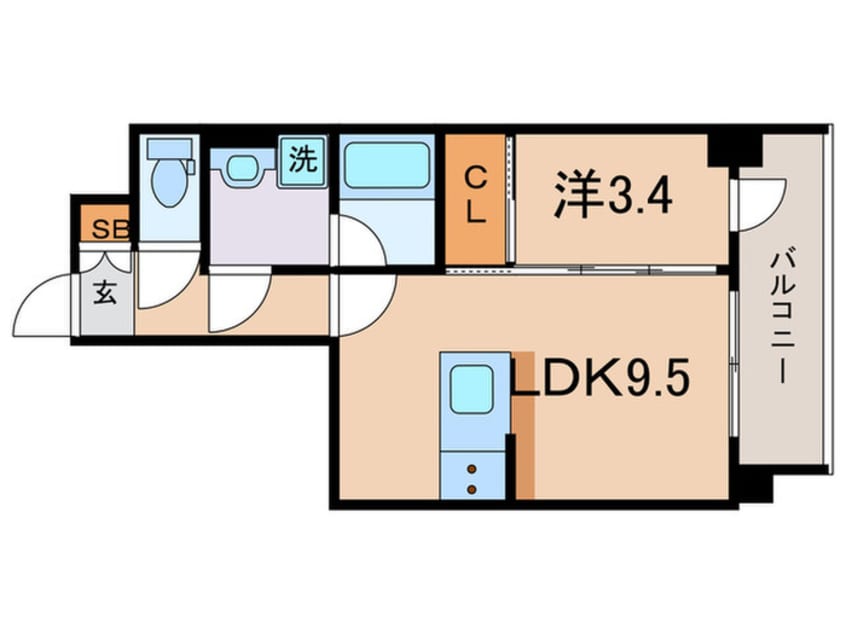 間取図 ﾚｵﾝｺﾝﾌｫｰﾄ西大路御池（205）