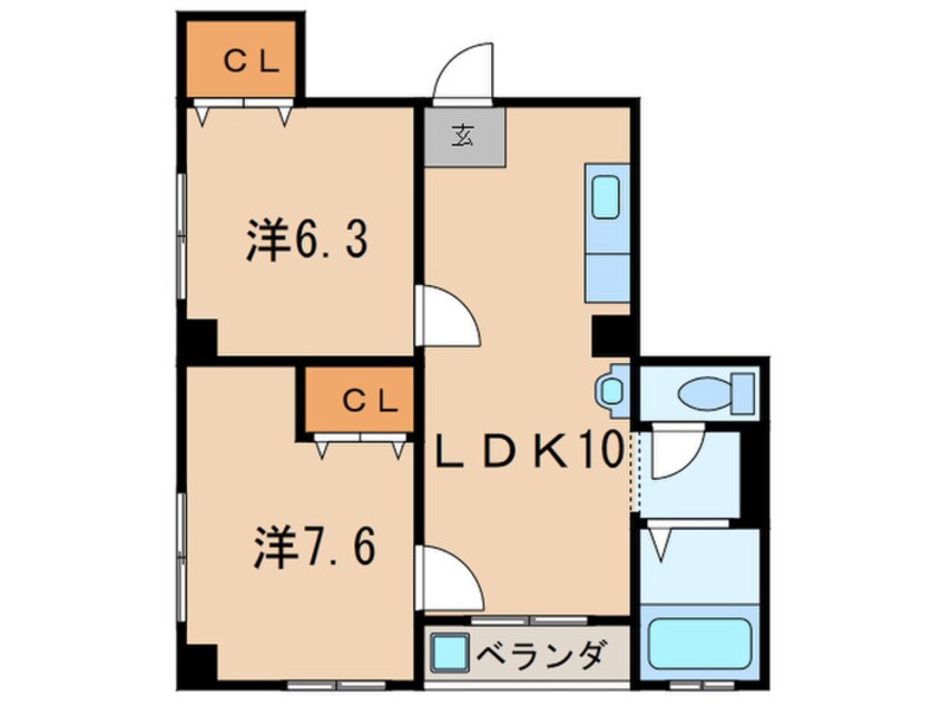 間取図 イ－スタンハウス（２Ｆ－６Ｆ）