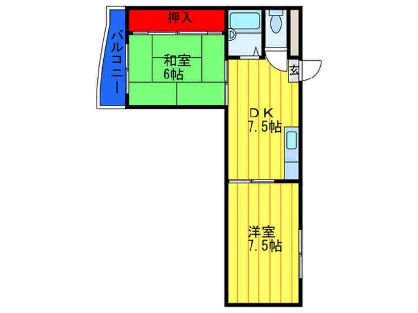 間取図 サカエマンション桃谷