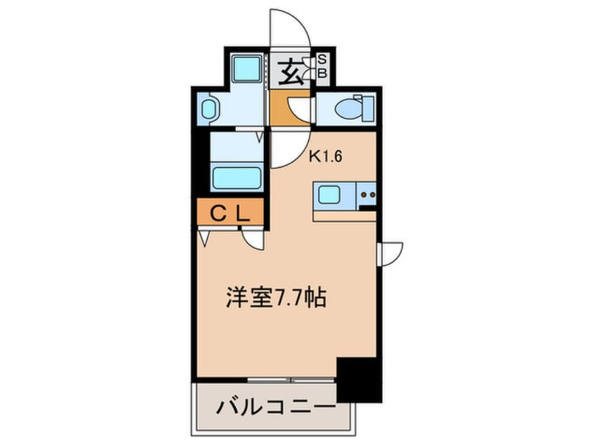 間取図 ﾗｲｼﾞﾝｸﾞｺｰﾄ三宮ﾏﾘｰﾅｼﾃｨ(502)
