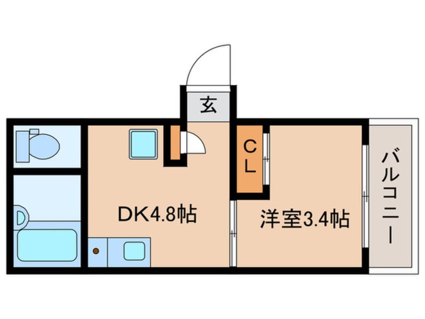 間取図 仮)リッチライフ駒ヶ林２