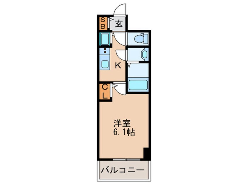 間取図 ﾒｲﾝｽﾃｰｼﾞ大阪North Mark(306)