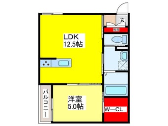 間取図 リビングライフ八尾山本