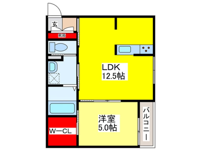 間取図 リビングライフ八尾山本