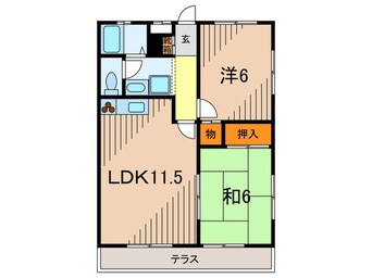 間取図 シャトレ甲東園