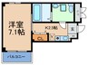 OPEN DOOR FUKUSHIMA 1Kの間取り