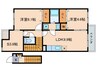 オ－ベルジュ 2LDK+Sの間取り