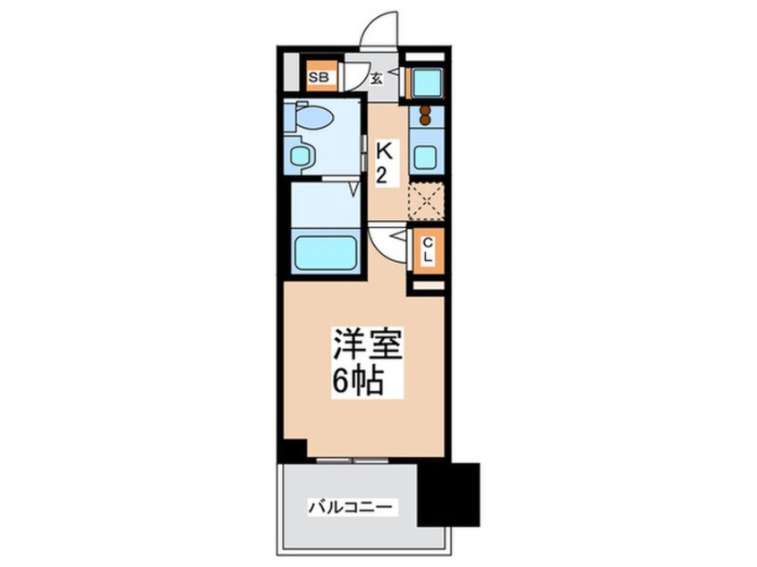 間取図 ｴｽﾃﾑﾌﾟﾗｻﾞ心斎橋EASTⅣﾌﾞﾗﾝﾃﾞｨｱ