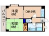 サンジェルマン 2DKの間取り