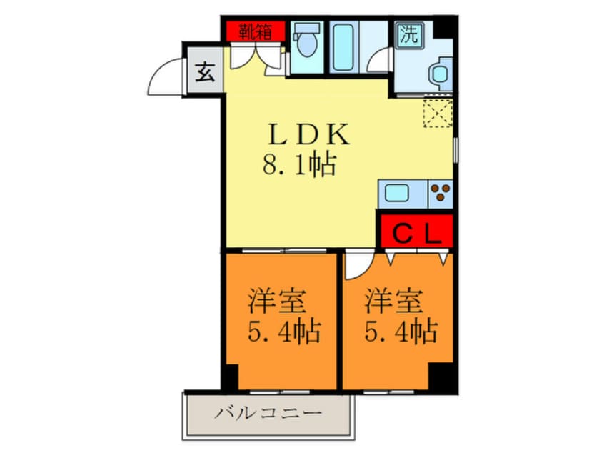 間取図 グランガ－デン足代新町