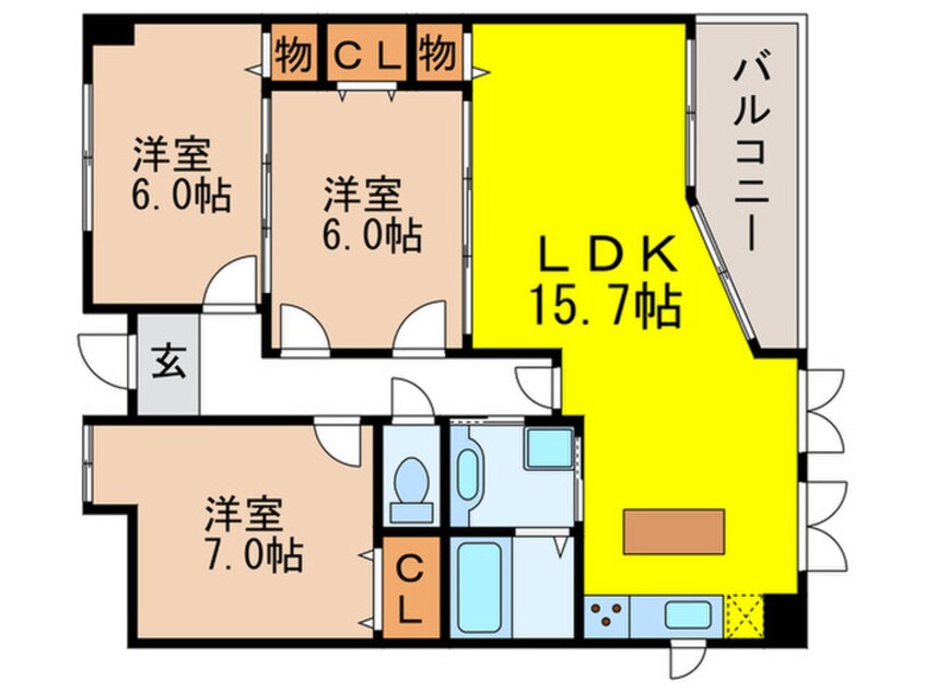 間取図 プリモアトーレ