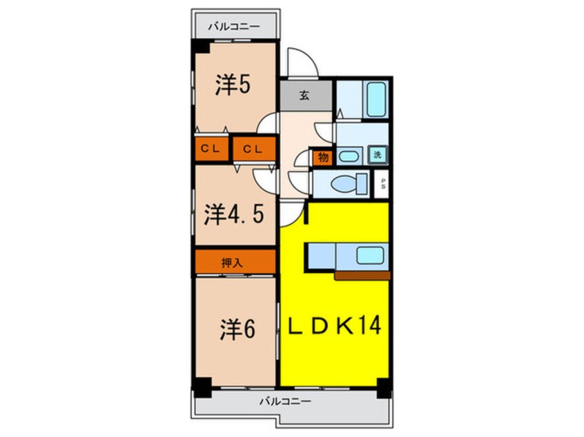 間取図 ライフ新神戸