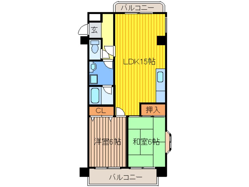 間取図 プランド－ル中川