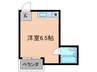 シャト－甲陽 1Rの間取り