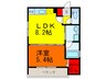 ALEGRIA若江本町South 1LDKの間取り