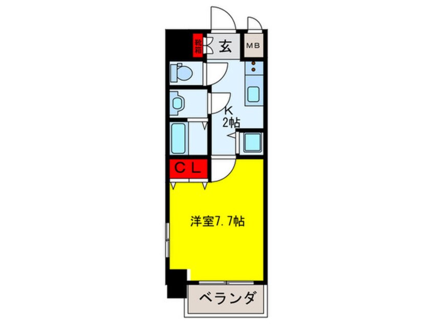 間取図 S-RESIDENCE緑橋駅前