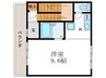 フレッシュハウスタテオカ 1Rの間取り