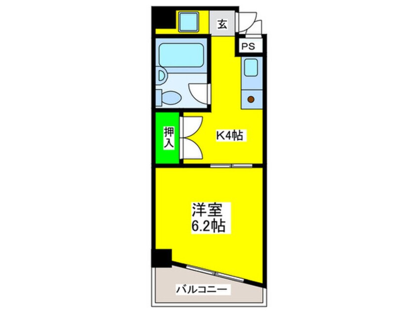 間取図 エステート難波