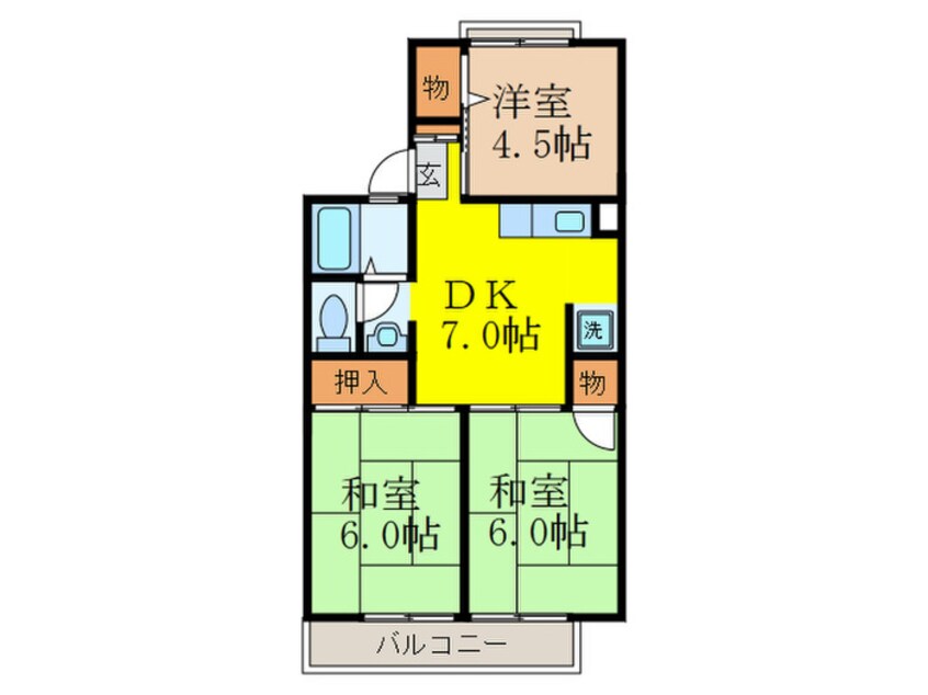 間取図 セジュ－ル白川