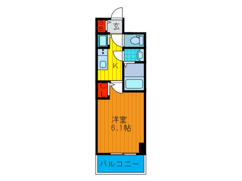 間取図 ﾒｲﾝｽﾃｰｼﾞ大阪North Mark(604)