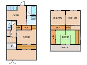 間取図 貸戸建住宅久米田駅