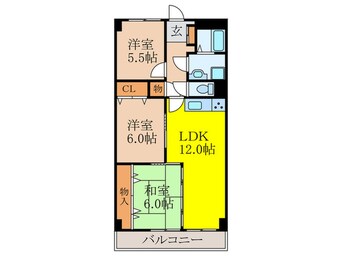 間取図 ハイマート豊中（512）